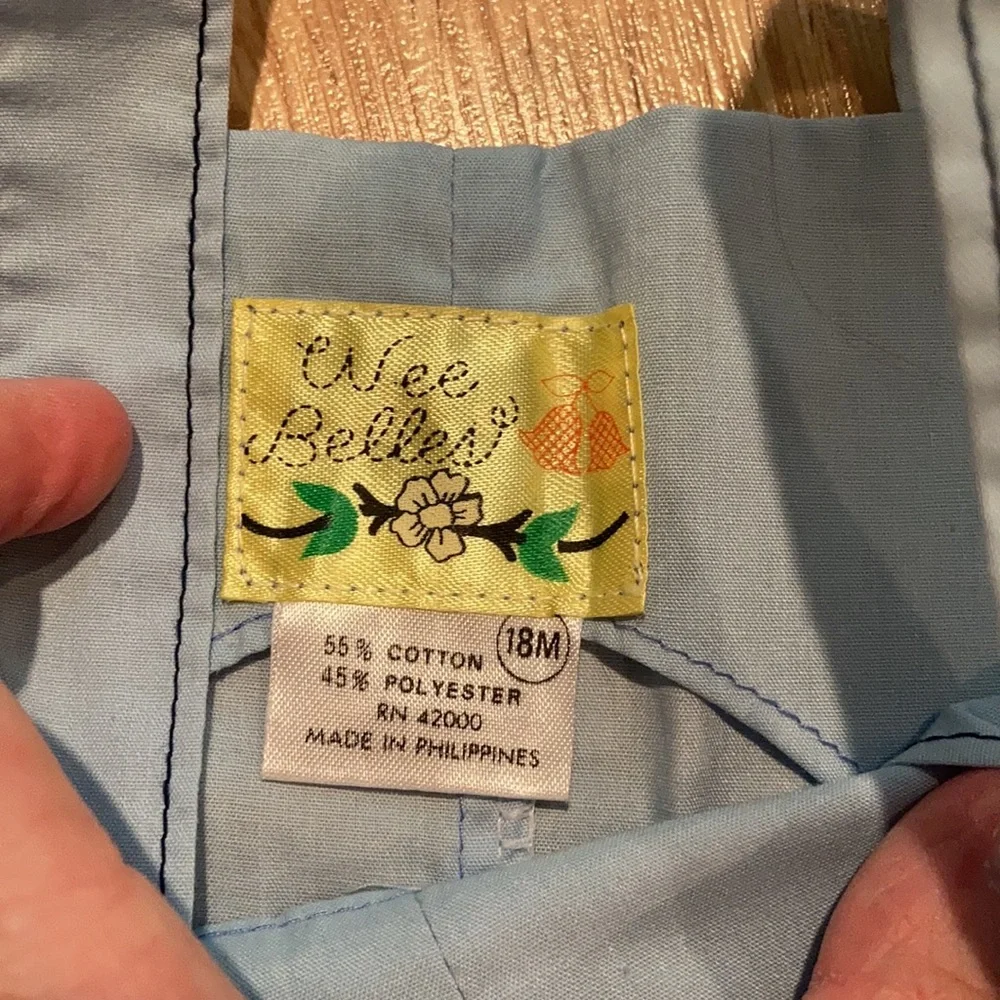 NWT Wee Belles vintage baby overall cat‎ 18 month